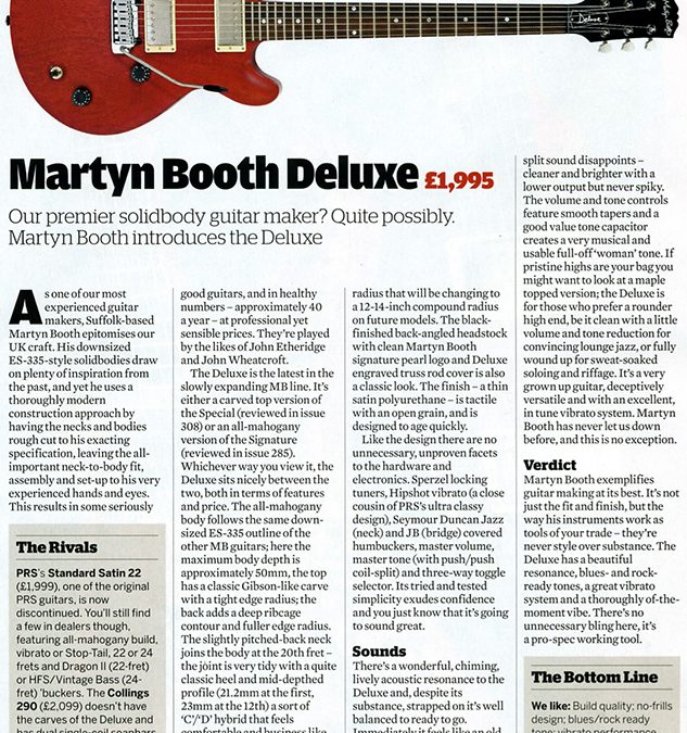 Our premier solid body guitar maker? – Martyn Booth Deluxe Review – Guitarist Magazine